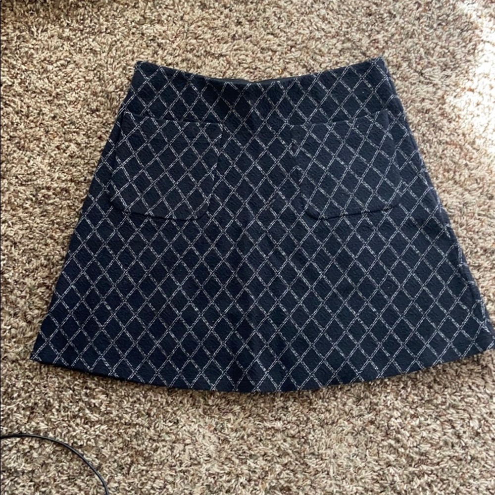 Loft Navy Pattern mini Skirt